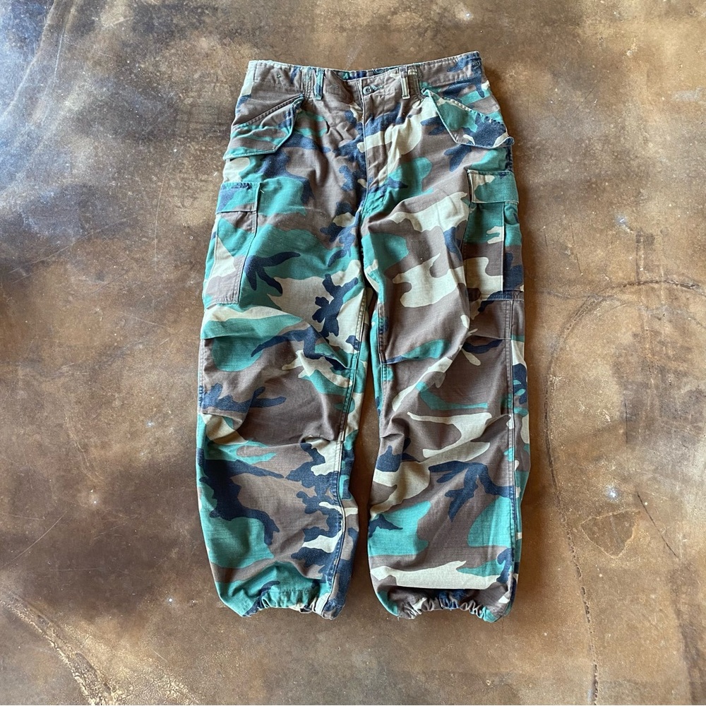 VTG Rare 1987 Army Military Cold Weather Woodland Camouflage Cargo Pants
